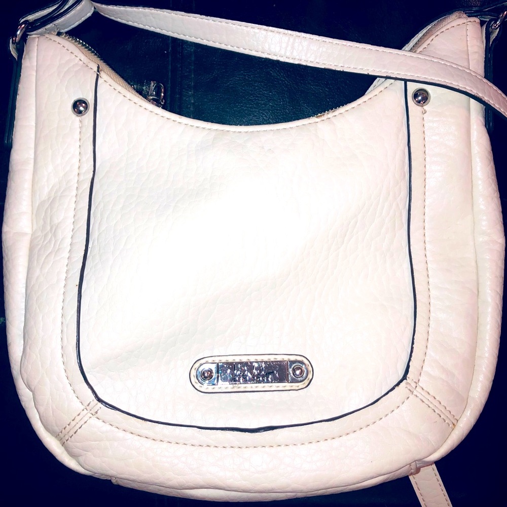Nicole Miller vegan leather purse in pure white!